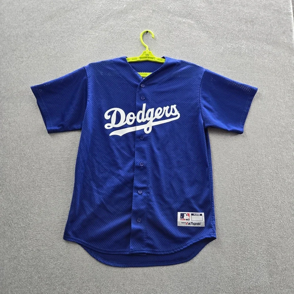 VINTAGE Los Angeles Dodgers Men Jersey M‎ Blue Majestic Baseball 90s USA